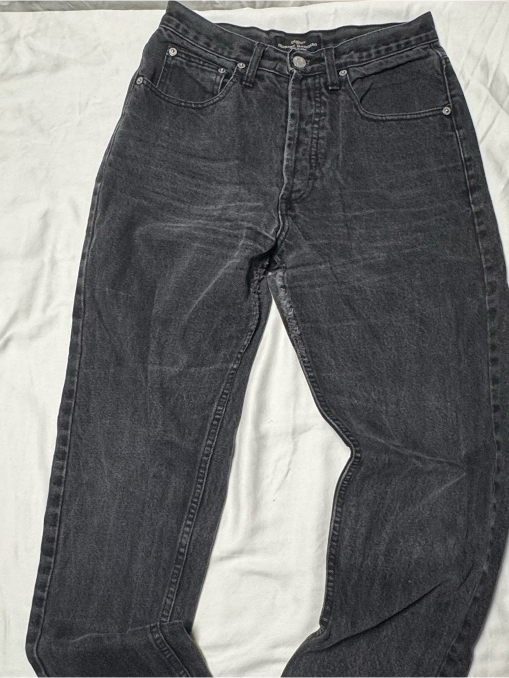 Vintage 1990’s Georges Marciano Guess Women's Relaxed Black Washed Jeans